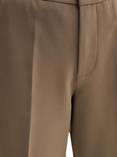Isabelle Blanche Cropped Trousers In Brown