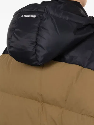 Miharayasuhiro Oversize Down Jacket With Patch In Brown