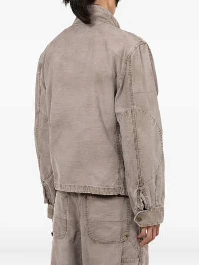 Kamiya Flap-pocket Denim Jacket In Brown