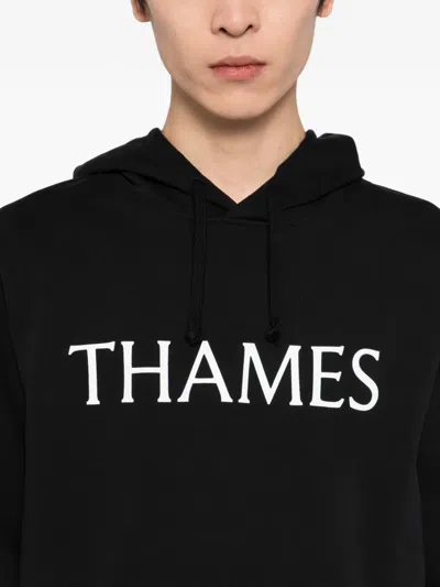 Thames Mmxx Logo Printed Hoodie In Black