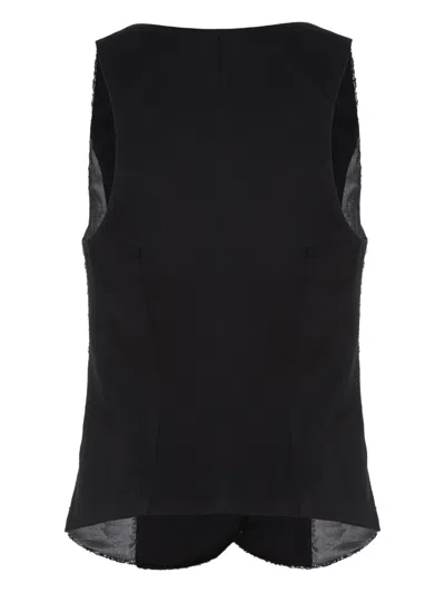 Mitiliane Couture Sequin-button Gilet In Silver