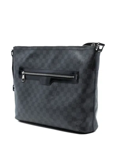Pre-owned Louis Vuitton 2007-2025 Damier Graphite Mick Mm Crossbody Bag In Black