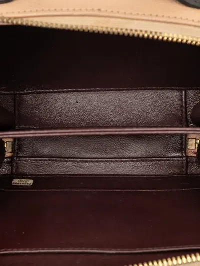 Pre-owned Chanel 2016-2017 Small Caviar Cc Filigree Vanity Case Satchel In Brown