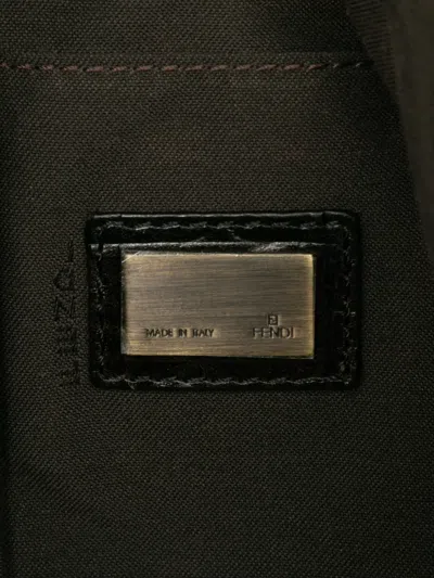 Pre-owned Fendi 2000-2010 Zucca Canvas Borsa B Hobo Bag In Brown