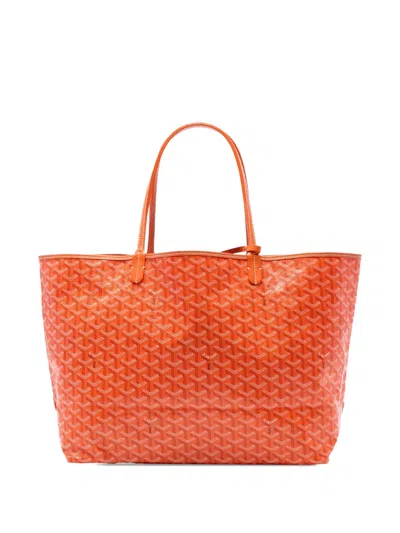 Pre-owned Goyard 2013 Ine Saint Louis Gm Tote Bag In Orange