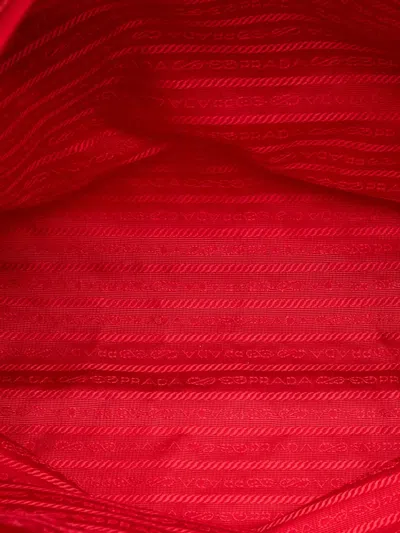Pre-owned Prada 2013-2025 Tessuto Satchel In Red