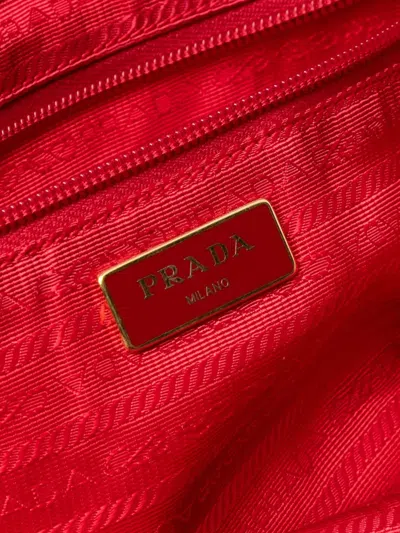 Pre-owned Prada 2013-2025 Tessuto Satchel In Red