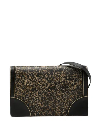 Pre-owned Prada 2013-2025 Saffiano Lux Flap Crossbody Bag In Black