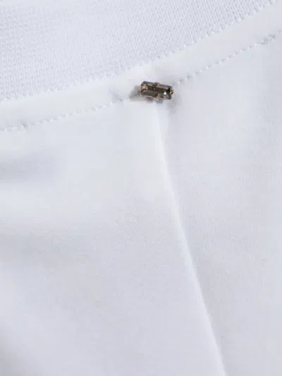 Sportmax Draped-design T-shirt In White