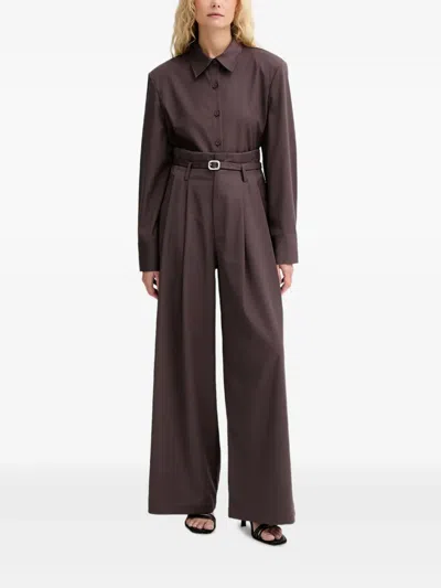 Isabelle Blanche Button-up Shirt In Brown