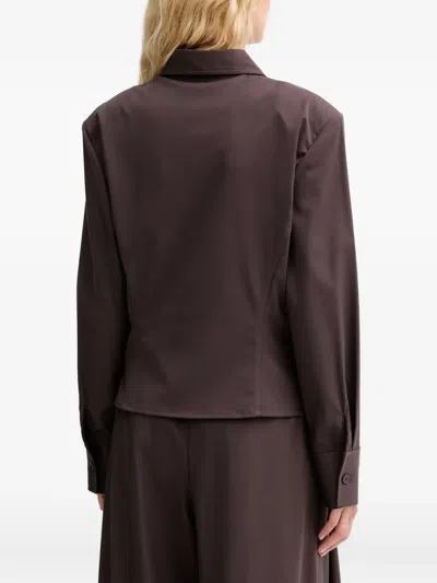 Isabelle Blanche Button-up Shirt In Brown