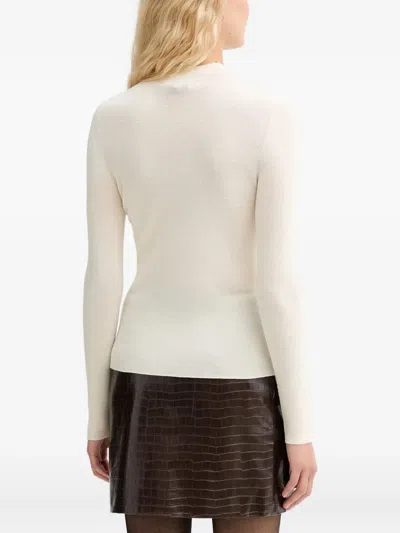 Isabelle Blanche Mock-neck Sweater In White