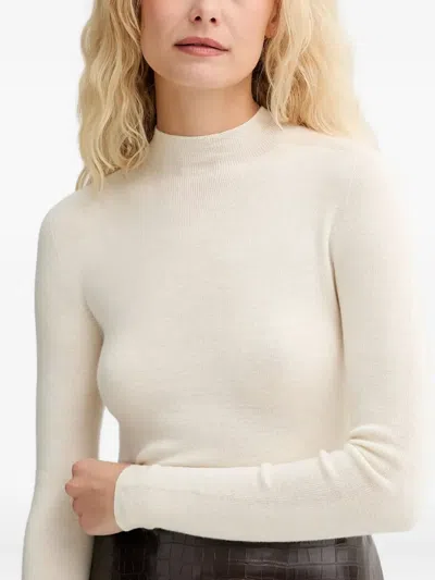 Isabelle Blanche Mock-neck Sweater In White