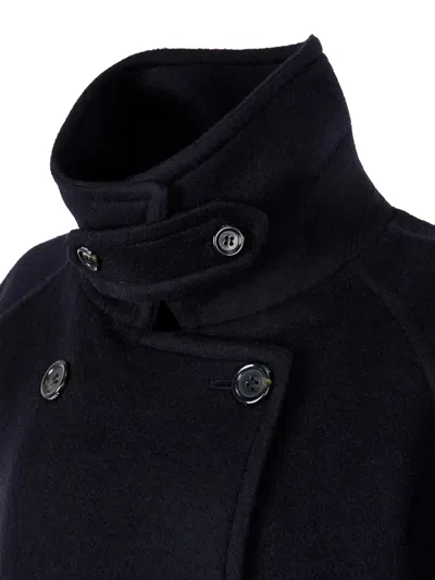 Studio Tomboy Balmacaan Double-breasted Button-up Coat In Blue