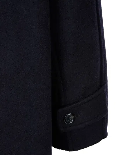 Studio Tomboy Balmacaan Double-breasted Button-up Coat In Blue