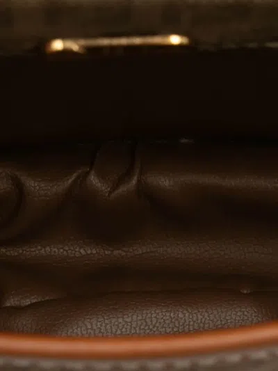 Pre-owned Fendi 20th Century Mini Zucchino Canvas Crossbody Bag In Brown