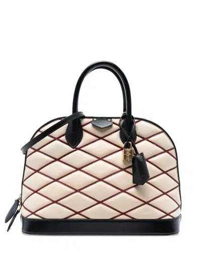 Pre-owned Louis Vuitton 2014 Alma Malletage Pm Satchel In Brown