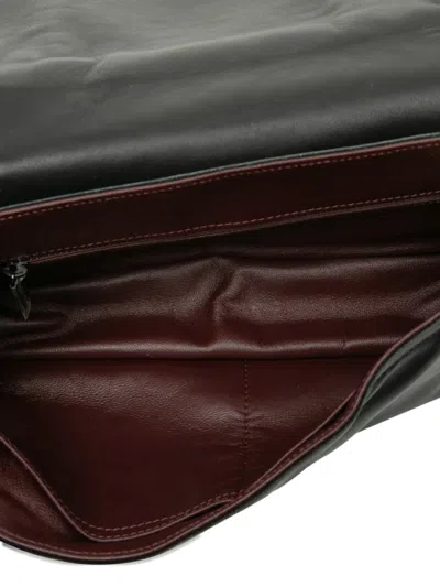 Pre-owned Chanel 2012-2013 Large Cc Quilted Lambskin And Shearling Single Flap Shoulder Bag In Black