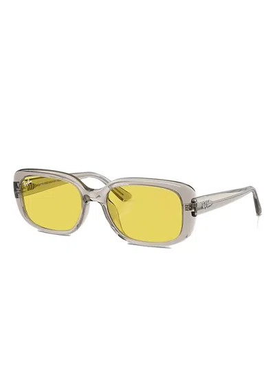 Ray Ban Rectangle-frame Sunglasses In Gray