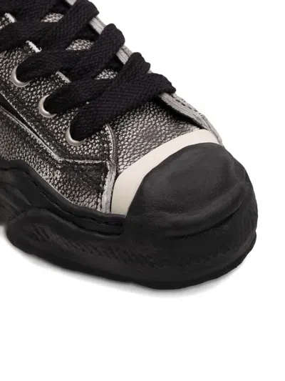 Miharayasuhiro Brushed Leather Low-top Trainers In Black
