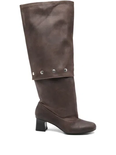 Paloma Wool 50mm Jolie Snaps Knee-high Boots In Brown