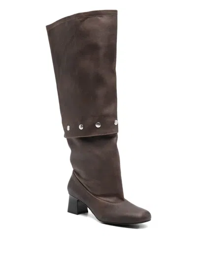 Paloma Wool 50mm Jolie Snaps Knee-high Boots In Brown