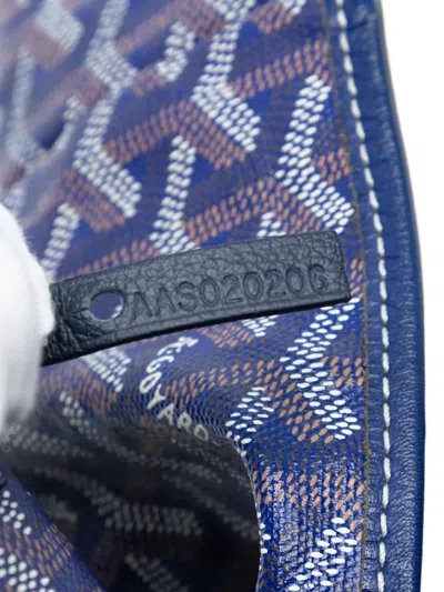Pre-owned Goyard 2020 Ine Saint Louis Pm Tote Bag In Blue