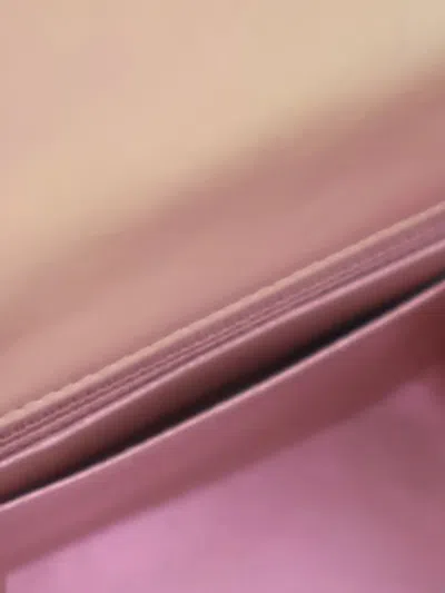 Pre-owned Chanel 2021-2025 Mini Square Classic Iridescent Calfskin Single Flap Crossbody Bag In Pink