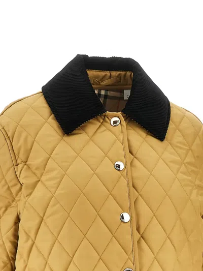 Burberry Quilted-pattern Jacket In Yellow