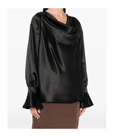 Pinko Filipa Cowl-neck Long-sleeve Blouse In Multi