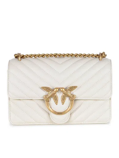 Pinko Bag  "mini Love One Chevron" In White