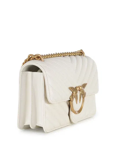 Pinko Bag  "mini Love One Chevron" In White