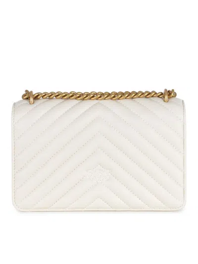 Pinko Bag  "mini Love One Chevron" In White