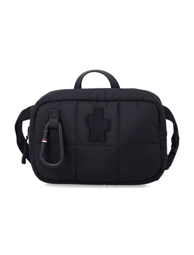 Moncler Grenoble Padded Nylon Belt Bag In Black