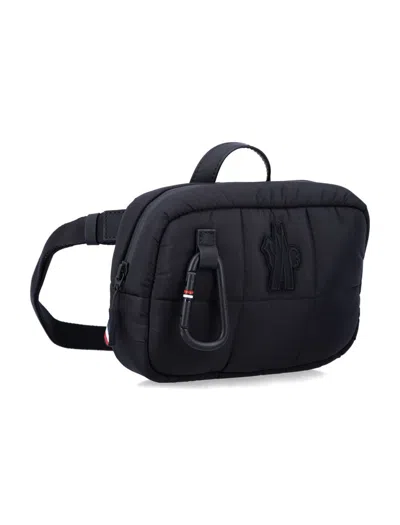 Moncler Grenoble Padded Nylon Belt Bag In Black
