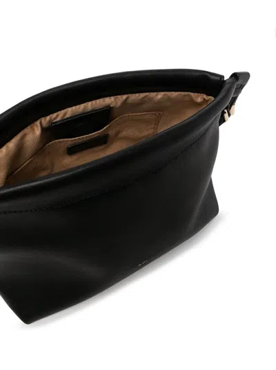 Apc 'ninon' Black Crossbody Bag With Adjustable Shoulder Strap And Drawstring Closure In Ecoleather Woma In Black