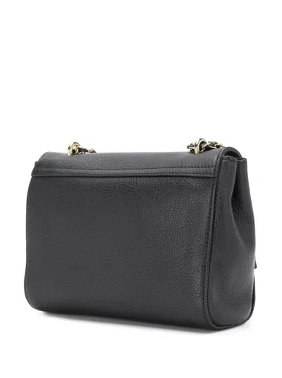 Mulberry 'lilly' Black Shoulder Bag With Twist Lock Closure In Leather Woman In Black