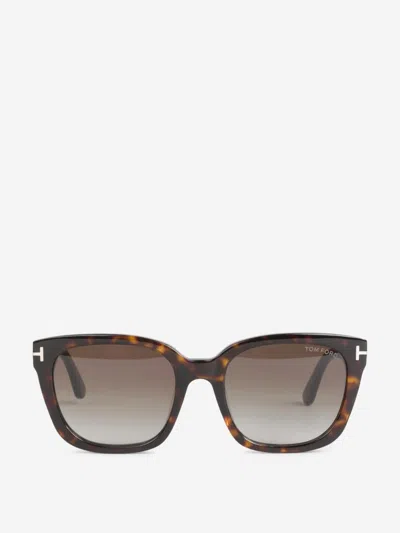 Tom Ford Selby Rectangular Sunglasses In Brown