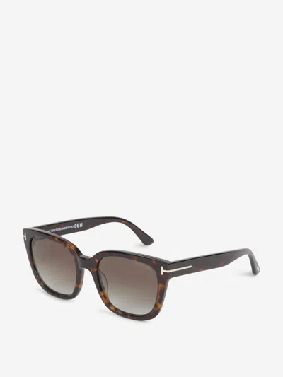 Tom Ford Selby Rectangular Sunglasses In Brown
