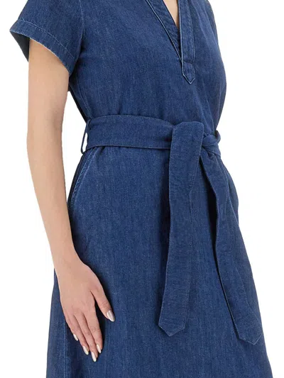 Apc A.p.c. "annelie" Dress In Blue