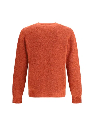 Brunello Cucinelli Men Alpaca Sweater In Orange