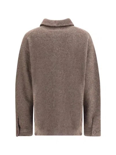 P.a.r.o.s.h P. A.r. O.s. H. Cardigan With Classic Collar In Brown