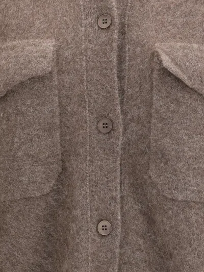 P.a.r.o.s.h P. A.r. O.s. H. Cardigan With Classic Collar In Brown