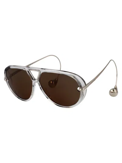 Bottega Veneta Sunglasses In Metallic
