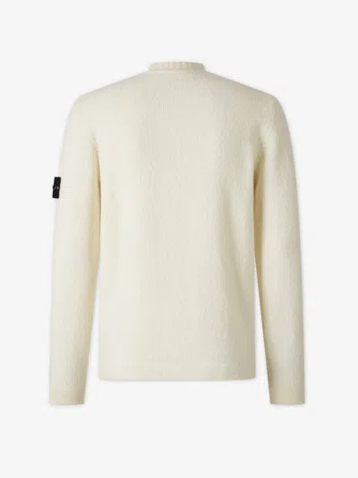 Stone Island Sweater With Brushed Texture In Neutral