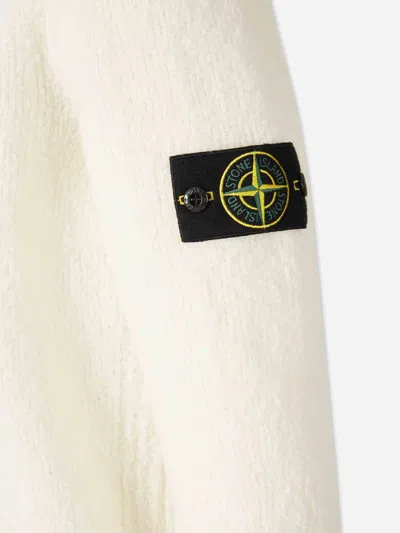 Stone Island Sweater With Brushed Texture In Neutral