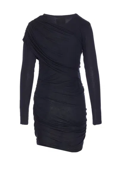 Isabel Marant Étoile Isabel Marant Etoile Denise Short Draped Jersey Dress In Black