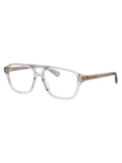 Bottega Veneta Grey Grey Transparent Acetate Glasses In White