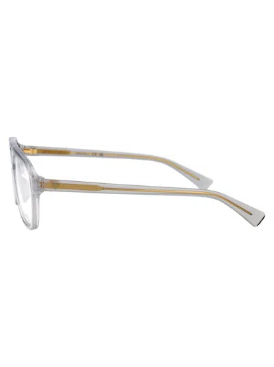 Bottega Veneta Grey Grey Transparent Acetate Glasses In White