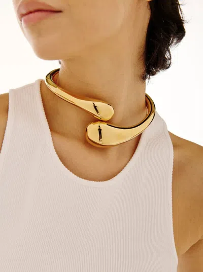 Federica Tosi Golden Choker Necklace In Gold